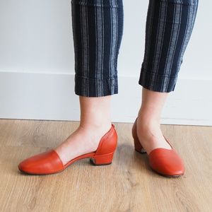 BNIB Sz 7 orange Constance D'Orsay Heel